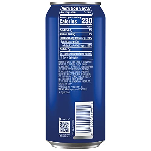 Pepsi Draft Cola, 13.65 Fl Oz Cans, Pack of 4