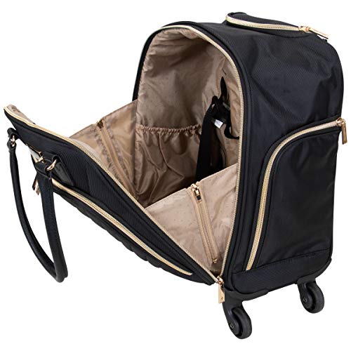 Kenneth Cole REACTION Chelsea Chevron Quilted Luggage, Black, 24-Inch Checked