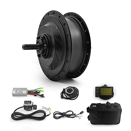 L-faster 36V 350W 48V 500W High Speed Bicycle Front Wheel Drive Brushless Gear Hub Motor Kit with Thumb LCD