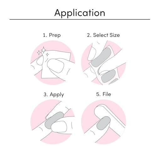 Dashing Diva Gloss Nail Strips - Santa Baby | UV Free, Chip Resistant, Long Lasting Gel Nail Stickers | Contains 32 Nail Wraps, 1 Prep Pad, 1 Nail File