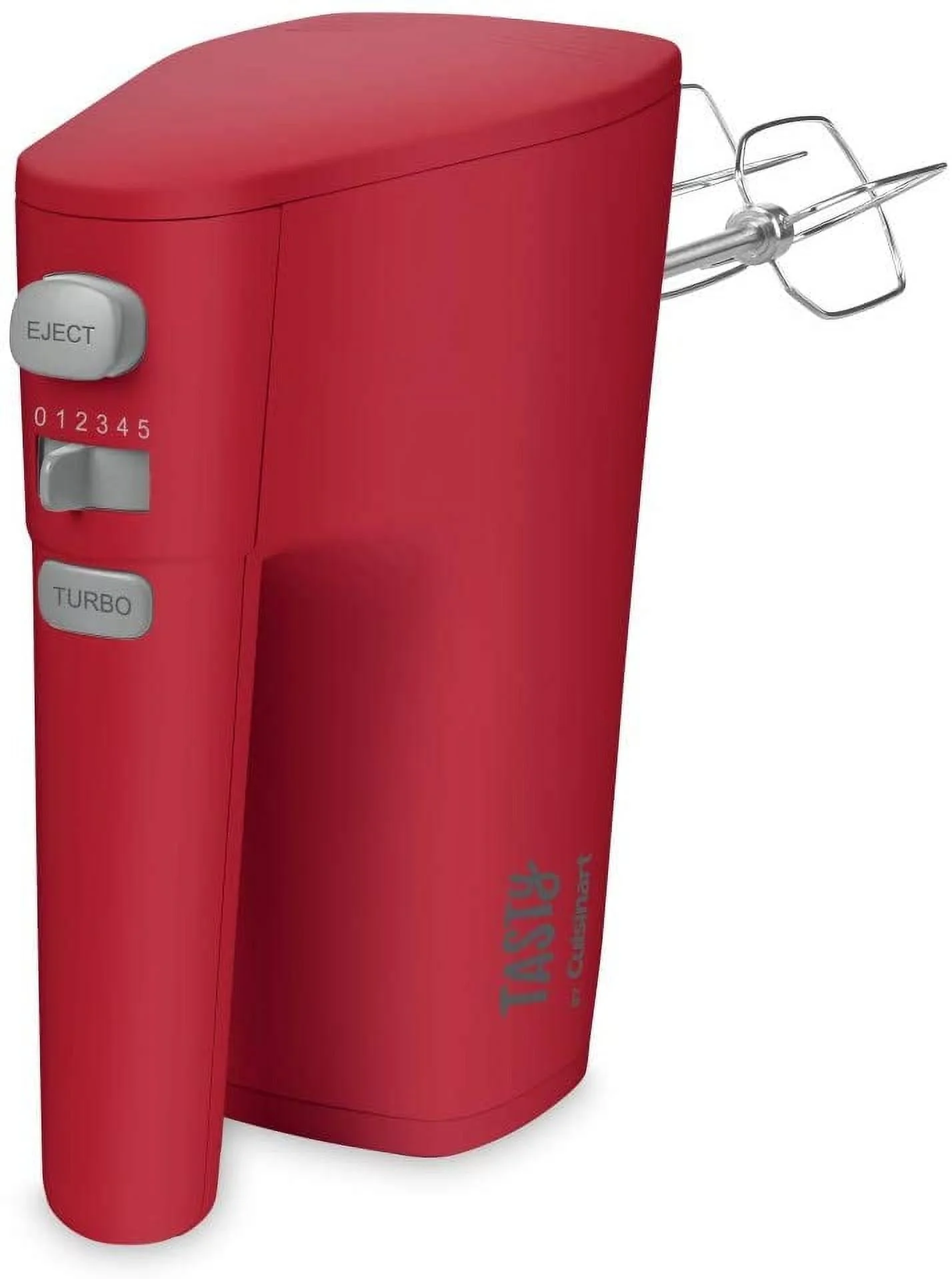 Tasty by Cuisinart Electric 5 Speed Home Kitchen Handheld Food Mixer, Red