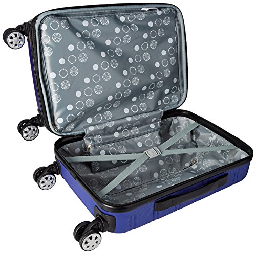 Rockland Melbourne Hardside Expandable Luggage with Spinner Wheels, 2TONENAVY, 2 Piece (20/28)