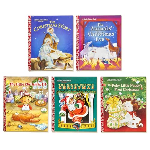 Favorite Little Golden Books for Christmas 5-Book Boxed Set: The Animals' Christmas Eve; The Christmas Story; The Little Christmas Elf; The Night ... The Poky Little Puppy's First Christmas