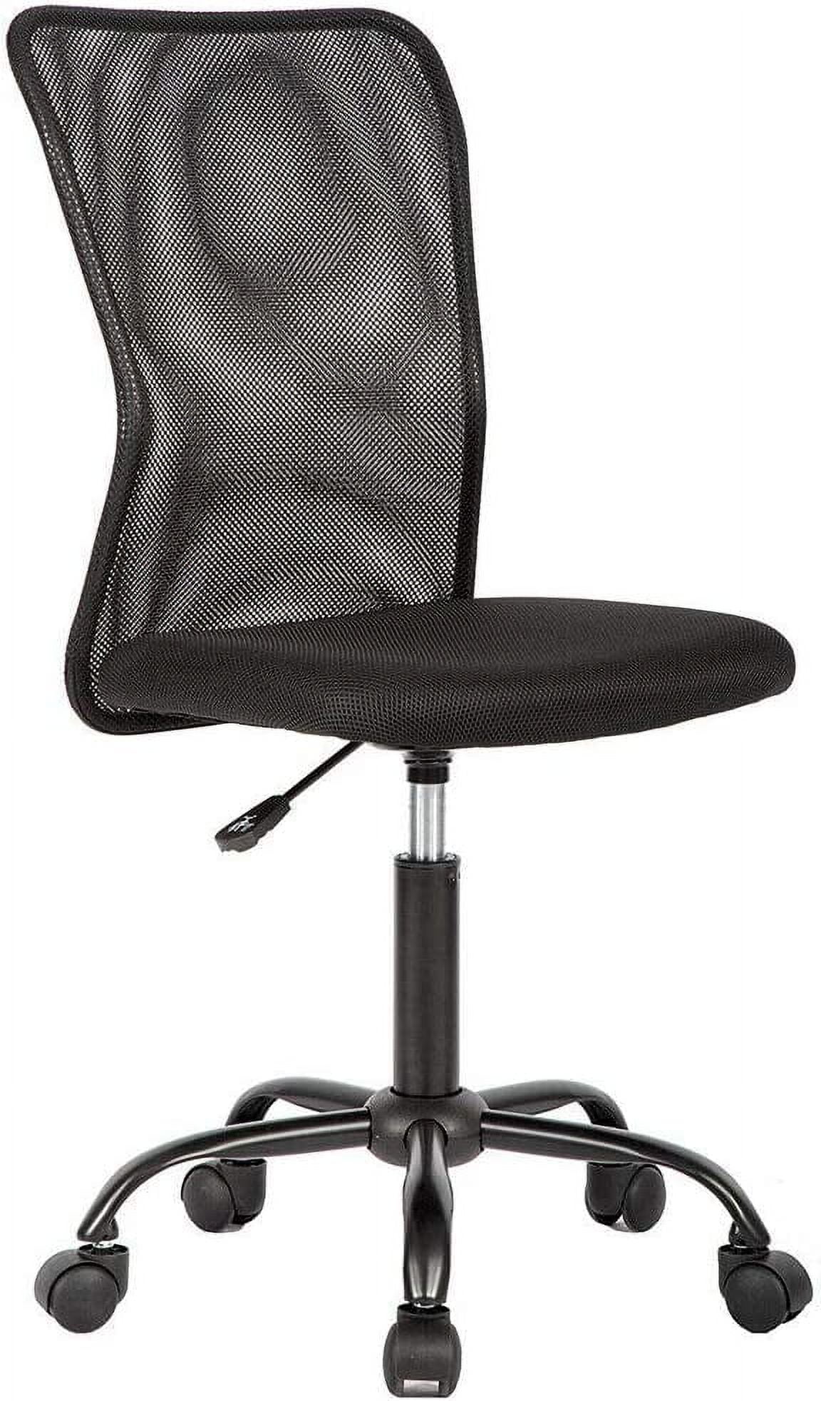 TJUNBOLIFE Black Mesh Office Chair Computer Middle Back Task Swivel Seat ErgonomicChair