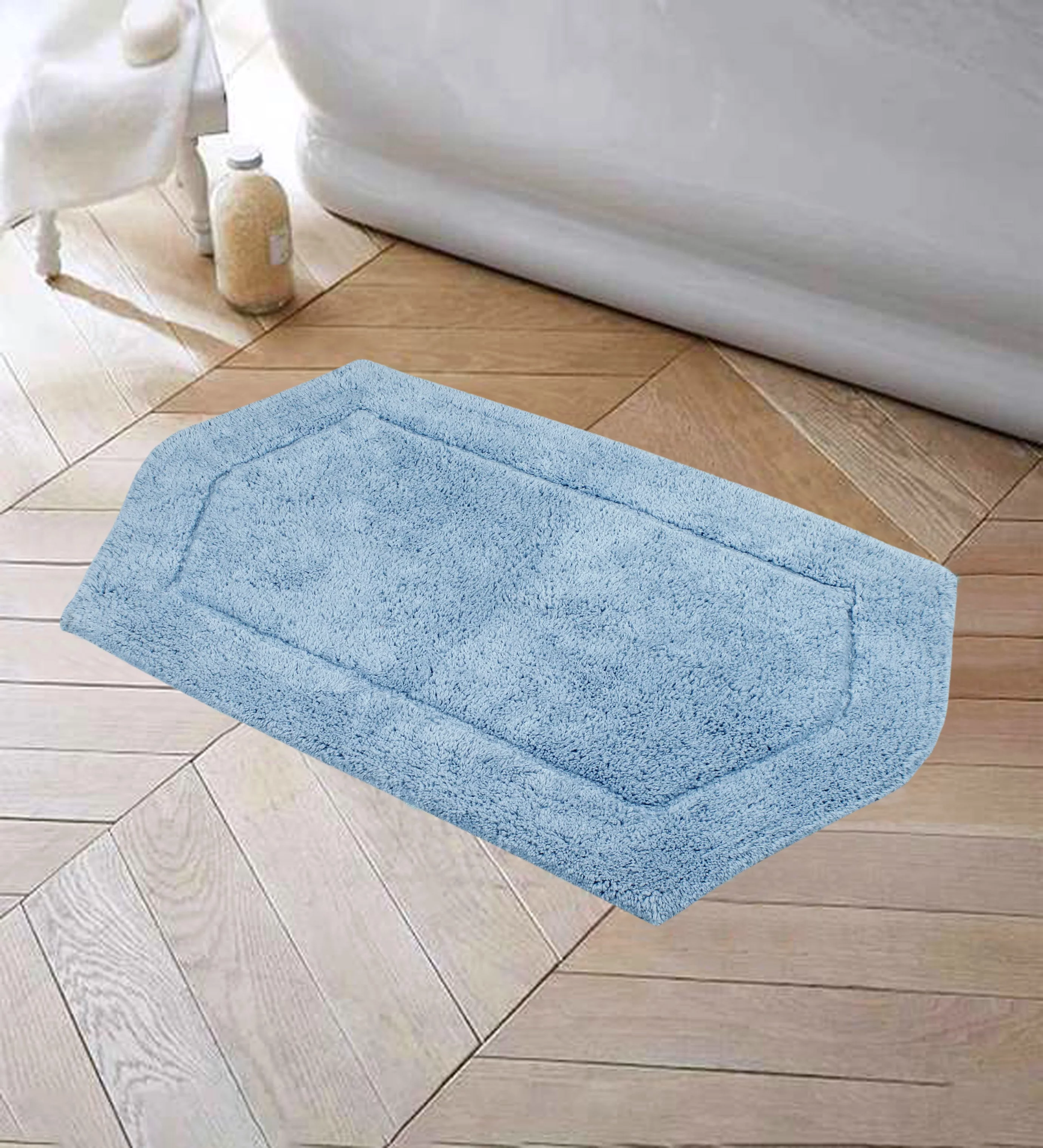 Home Weavers Waterford Collection 100% Cotton Tufted Bath Rug, Extra Soft and Absorbent Bath Rugs, Non-Slip Bath Mets, Machine Washable Bath Mats for Bathroom, 21