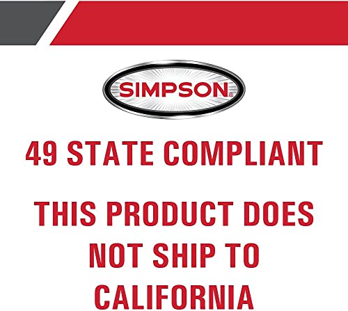 Simpson 61014 3500 PSI at 2.5 GPM Honda GX200 with AAA AX300 Axial Cam Pump Cold Water Professional Gas Pressure Washer PS61002-S