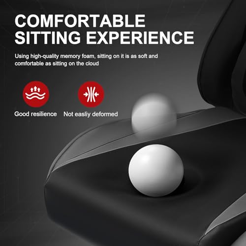 GTRACING Gaming Chair with Footrest, Ergonomic Computer Game Desk Chair, Recline Gaming Chair Seat Height Adjustment, Swivel Rocker with Headrest and Lumbar (Blue)