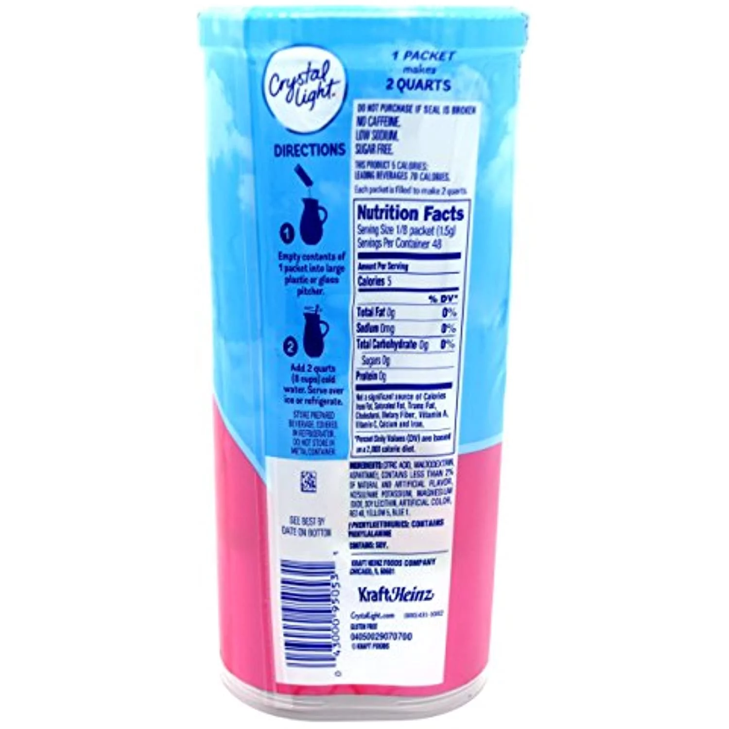 Crystal Light Strawberry Kiwi Drink Mix (12-Quart), 2.3-Ounce Canisters (Pack Of 4)