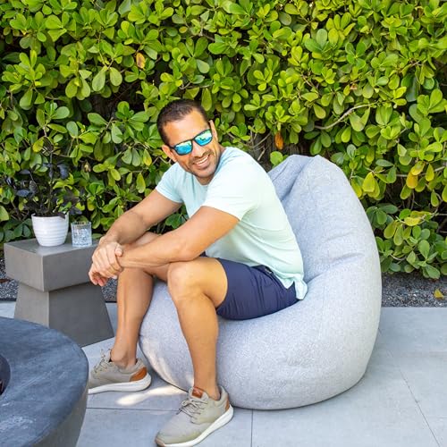 Big Joe Tuffet Weatherproof Bean Bag Chair, Paprika Bella Sunmax, Durable Weather Resistant Fabric, 2.5 feet Teardrop