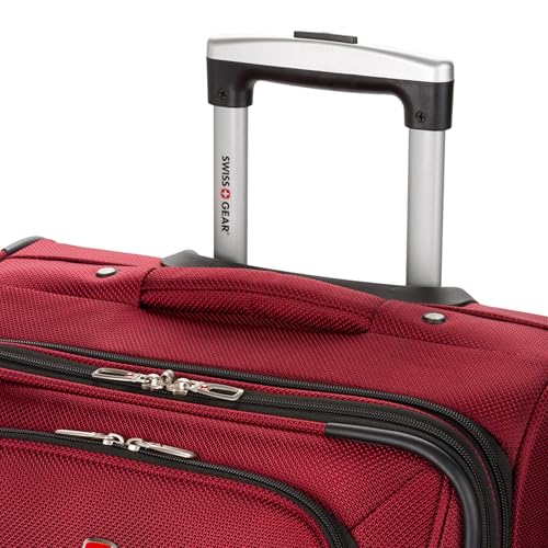SwissGear Sion Softside Expandable Luggage, Black, Checked-Large 29-Inch