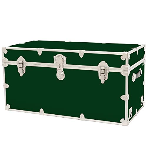 Rhino Trunk & Case XXL Leather Embossed Vinyl Trunk with Removable Wheels, College, Home & Office Storage 36