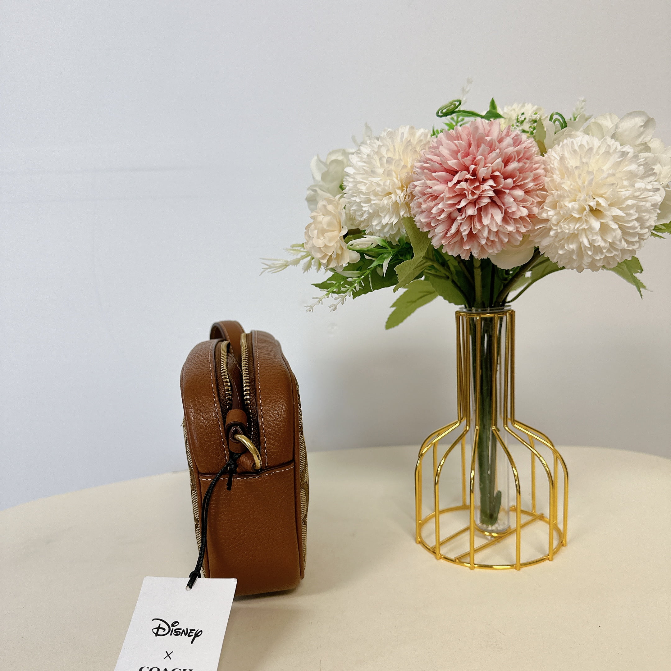 Coach CN034 Disney Mini Jamie Camera Bag in Signature Jacquard Mickey Mouse IN Khaki Multi