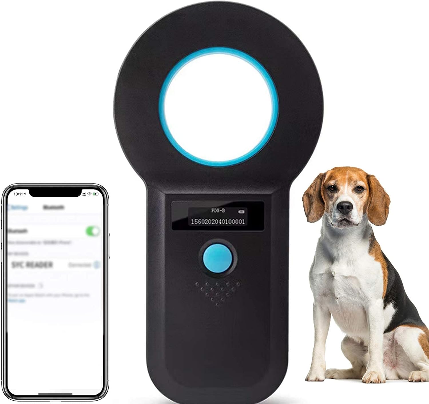 Pet Microchip Scanner, Animal Microchip Tag Reader Scanner,Three Ways to Connect,Recognize Quickly,Identify The Farther Distance
