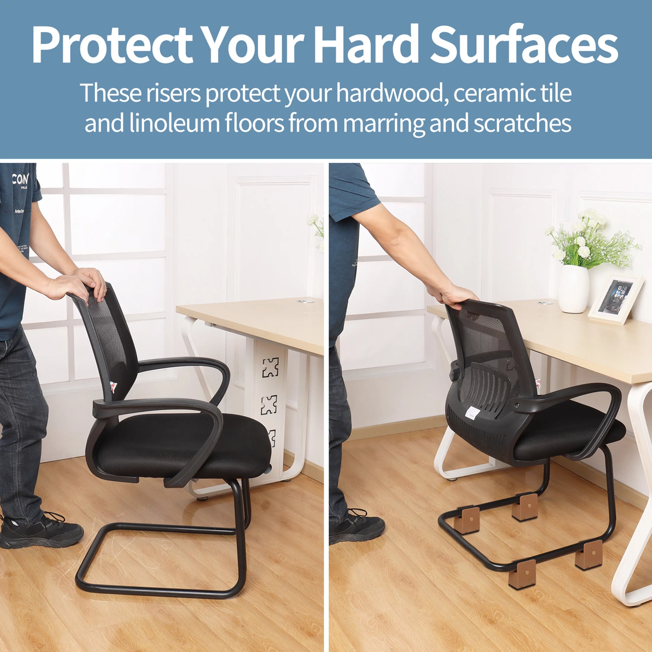 Ezprotekt Adjustable Bed Riser, Fits Foot Thickness of Bed from 0 to 1.5