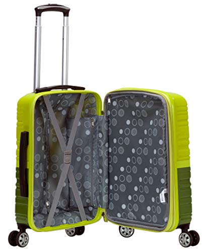 Rockland Melbourne Hardside Expandable Luggage with Spinner Wheels, 2TONENAVY, 2 Piece (20/28)