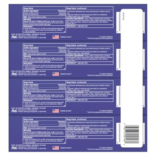 Crest 3D White Advanced Luminous Mint Teeth Whitening Toothpaste, Crest Toothpaste, 3.7 oz Pack of 4 - Helps Remove Surface Stains, Whitens Teeth, Strengthens Tooth Enamel, Protects Against Cavities