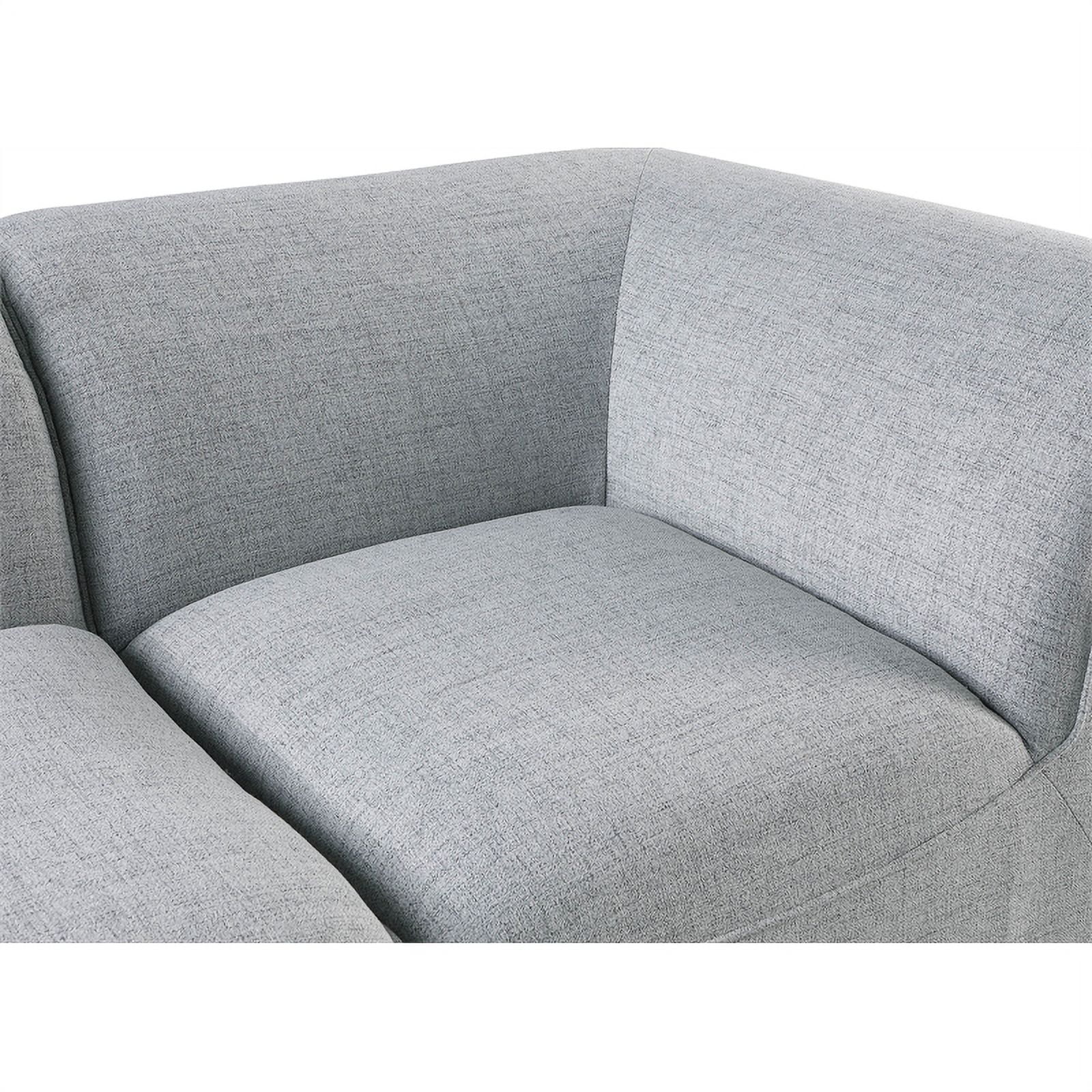 Meridian Furniture Miramar Grey Durable Linen Textured Modular Sofa
