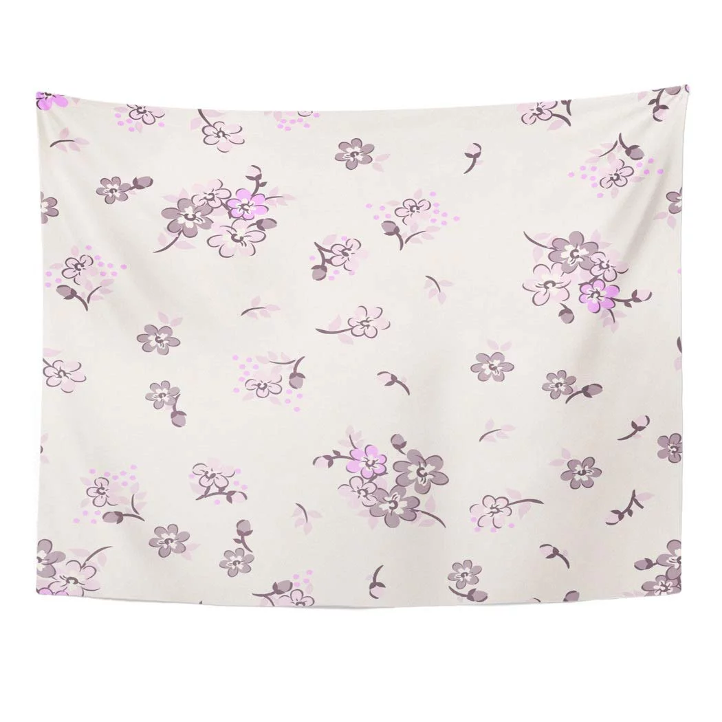 REFRED Green Small Flower Pattern Abstract Romantic Tiny Vintage Cute Wall Art Hanging Tapestry Home Decor for Living Room Bedroom Dorm 51x60 inch