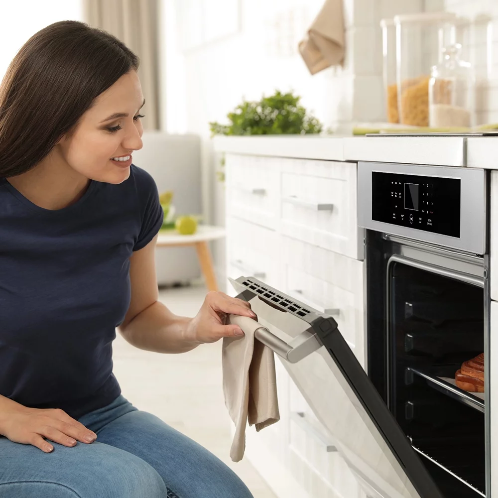 Empava 30-inch Electric Single Wall Oven Self-cleaning Convection Fan Touch Control in Stainless Steel-EMPV-30WO03