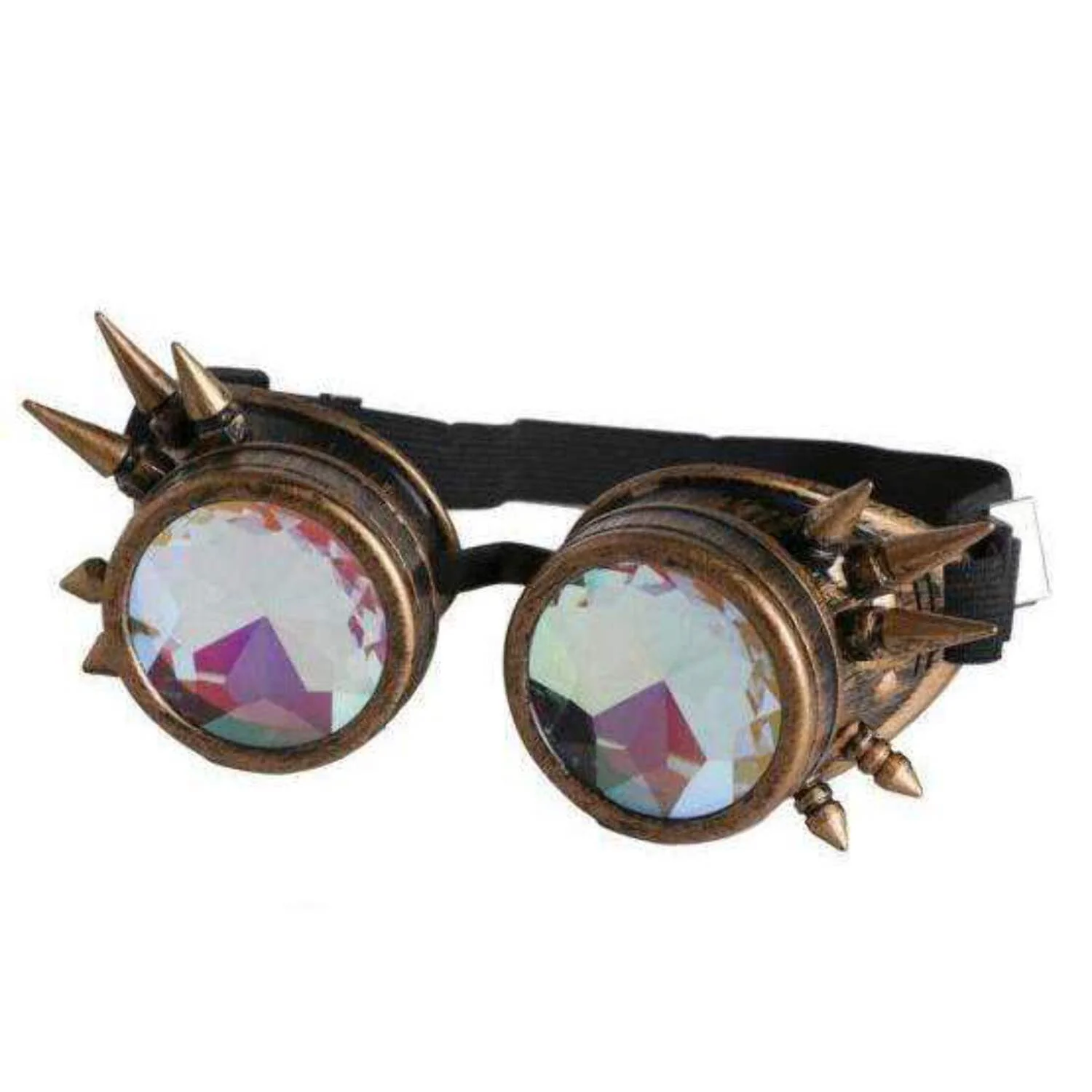 Western Fashion 68747-RNB Steampunk Psychedelic Kaleidoscope Glasses, Rainbow