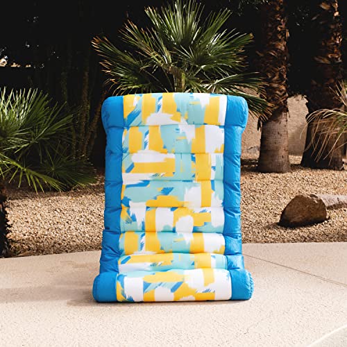 Big Joe Kona Hammock No Inflation Needed Pool Lounger with Headrest, Quick Draining Fabric, 4 feet Big