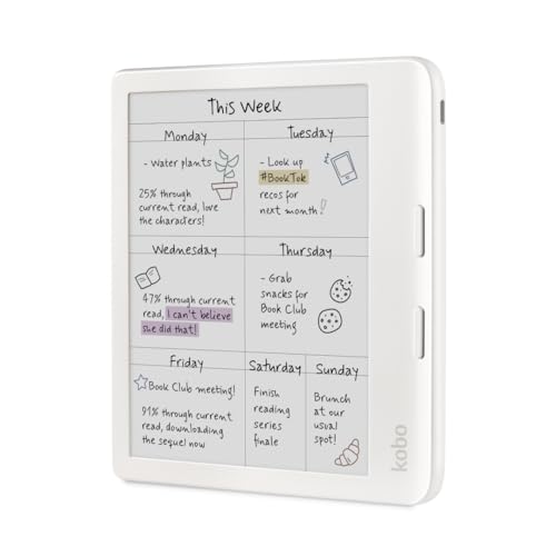 Kobo Libra Colour | eReader | 7 Glare-Free Colour E Ink Kaleido 3 Display | Dark Mode Option | Audiobooks | Waterproof (White)