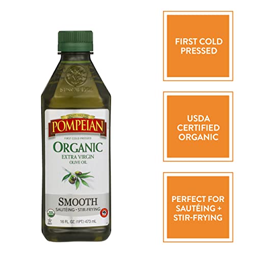 Pompeian Smooth Extra Virgin Olive Oil, Contains Polyphenols, First Cold Pressed, 101 Fl Oz