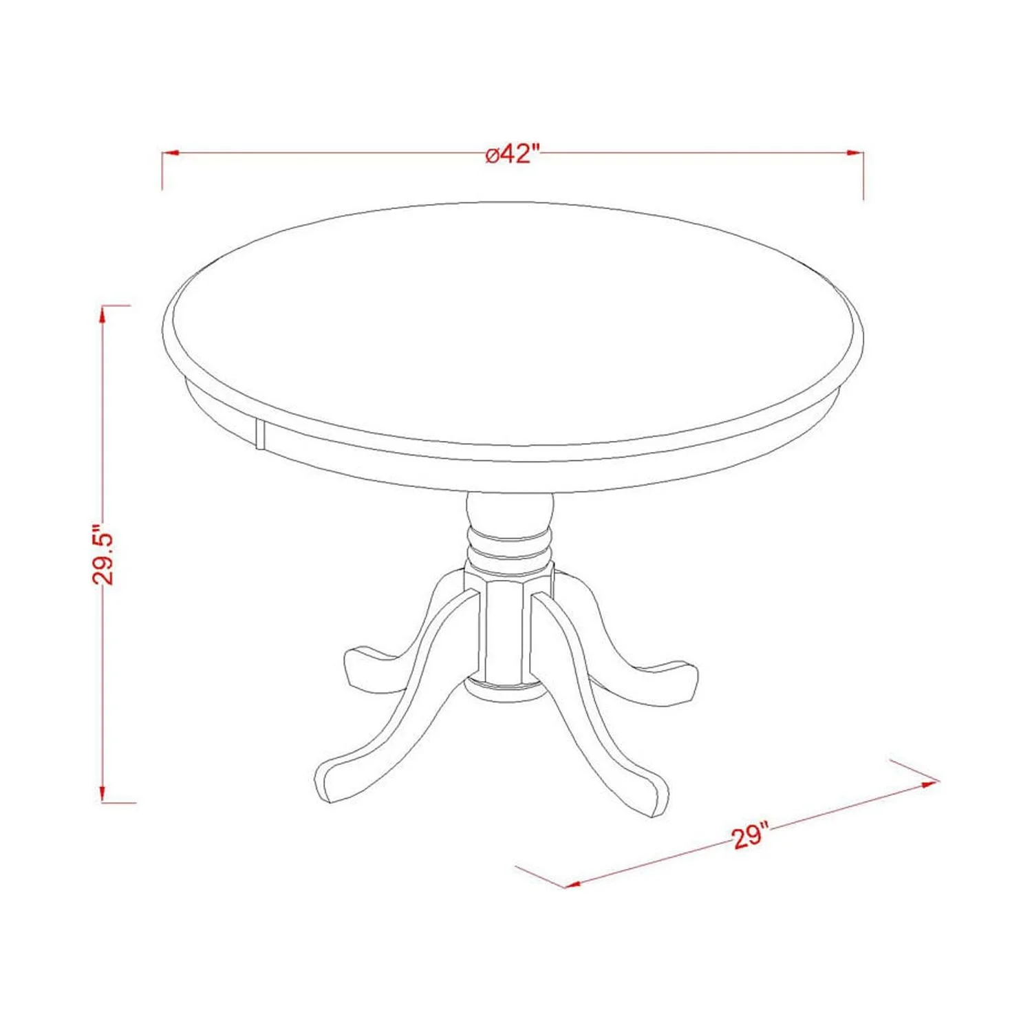 HomeStock Artisanal Artistry Furniture Hlfl5-Mah-18 5-Piece Dining Room Set- 4 Upholstered Dining Chairs And Round Table Hardwood Structure -High Back & Mahogany Finish