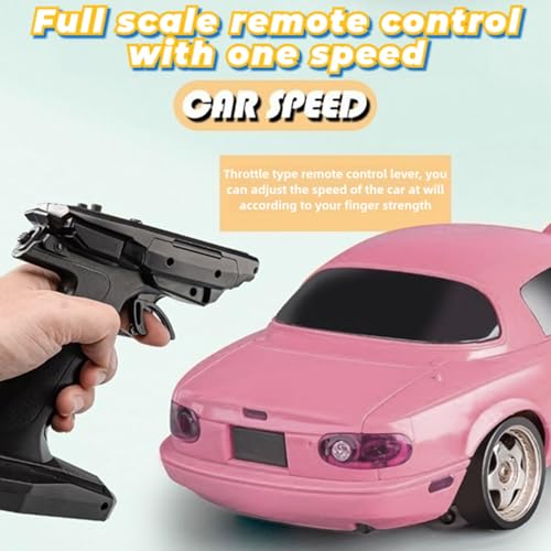 LD1899 1/18 RC Drift Car GTR R34 2.4GHz RWD with Gyroscope on-Road Alloy Body Shell Racing Cars Radio Control (Blue)