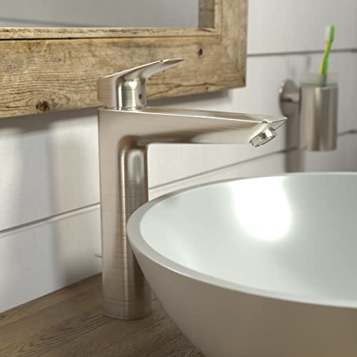 hansgrohe Logis Modern Low Flow Water Saving 1-Handle 1 10-inch Tall Bathroom Sink Faucet in Chrome, 71090001