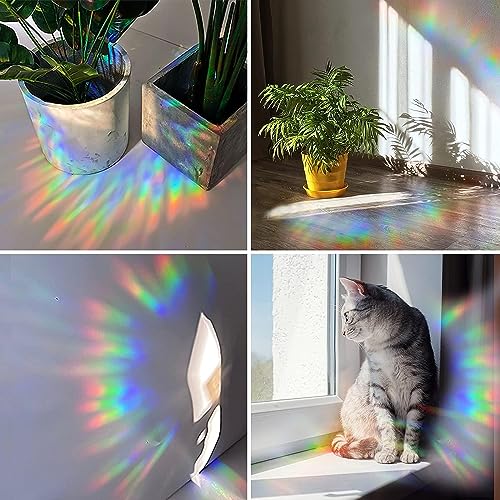 36PCS Snowflake Window Stickers Anti Collision Decals to Save Birds - Non Adhesive Prismatic Vinyl Rainbow Stickers