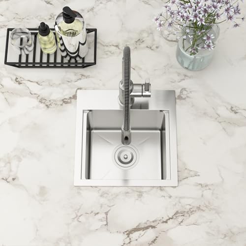 25 Inch Utility Laundry Sink Drop In 16 Gauge Stainless Steel Single Bowl Laundry Room Sink Laundry & Utility Room Kitchen Sinks 25