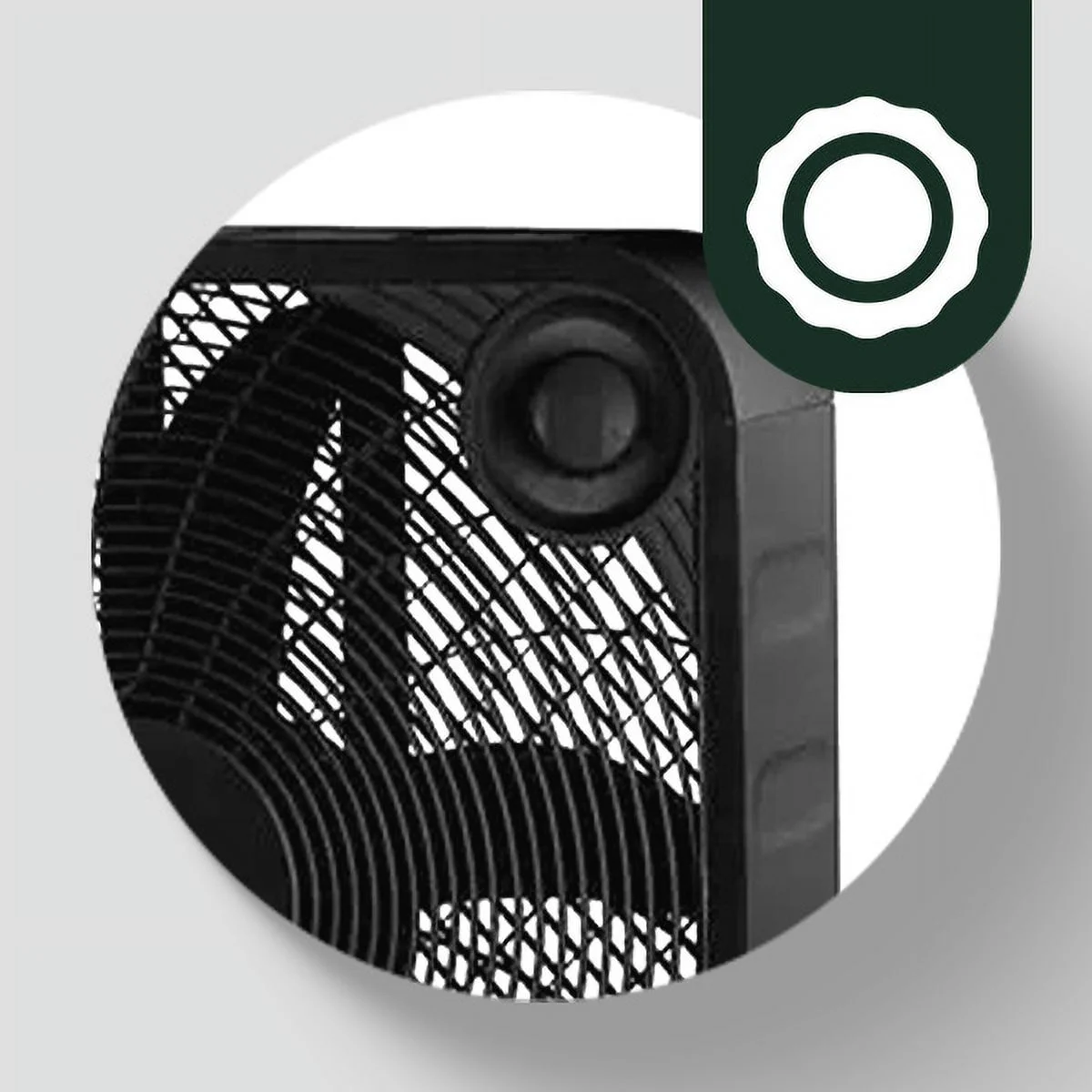 Midea International Efficient Compact Lightweight 3 Speed 20 Inch Box Fan, Black