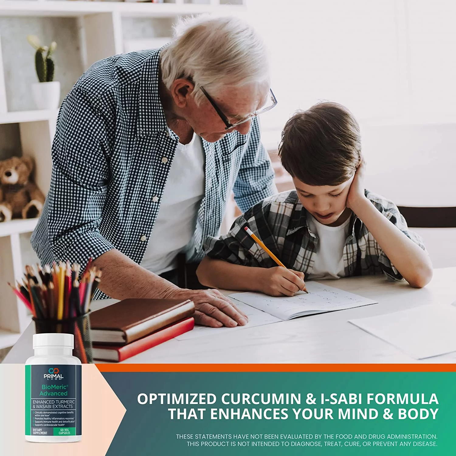 Primal Labs BioMeric Advanced with Turmeric Curcumin and Wasabi Extracts - 60 Capsules