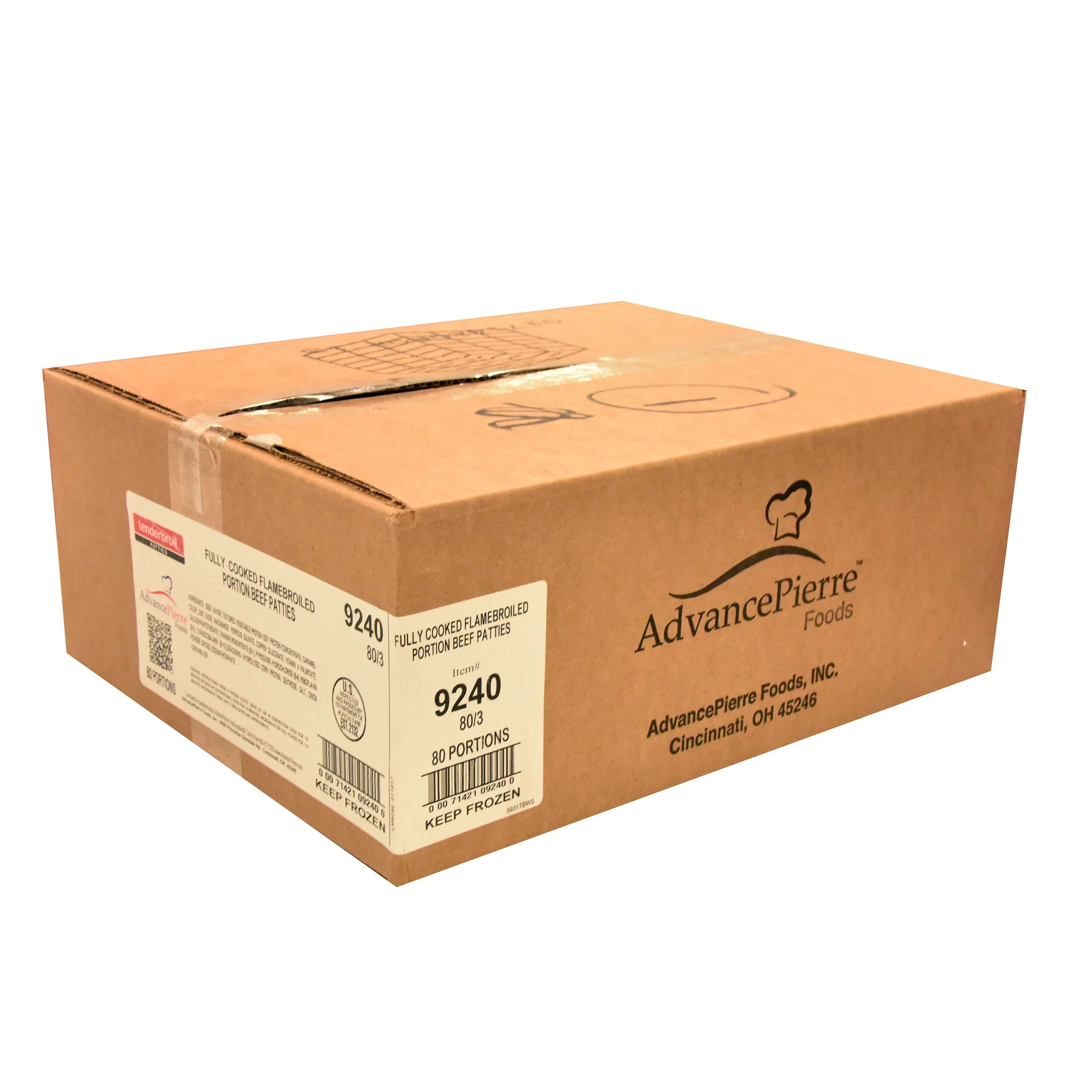 Advance Pierre Flame Broiled Beef Patty, 3 Ounce -- 80 per Case