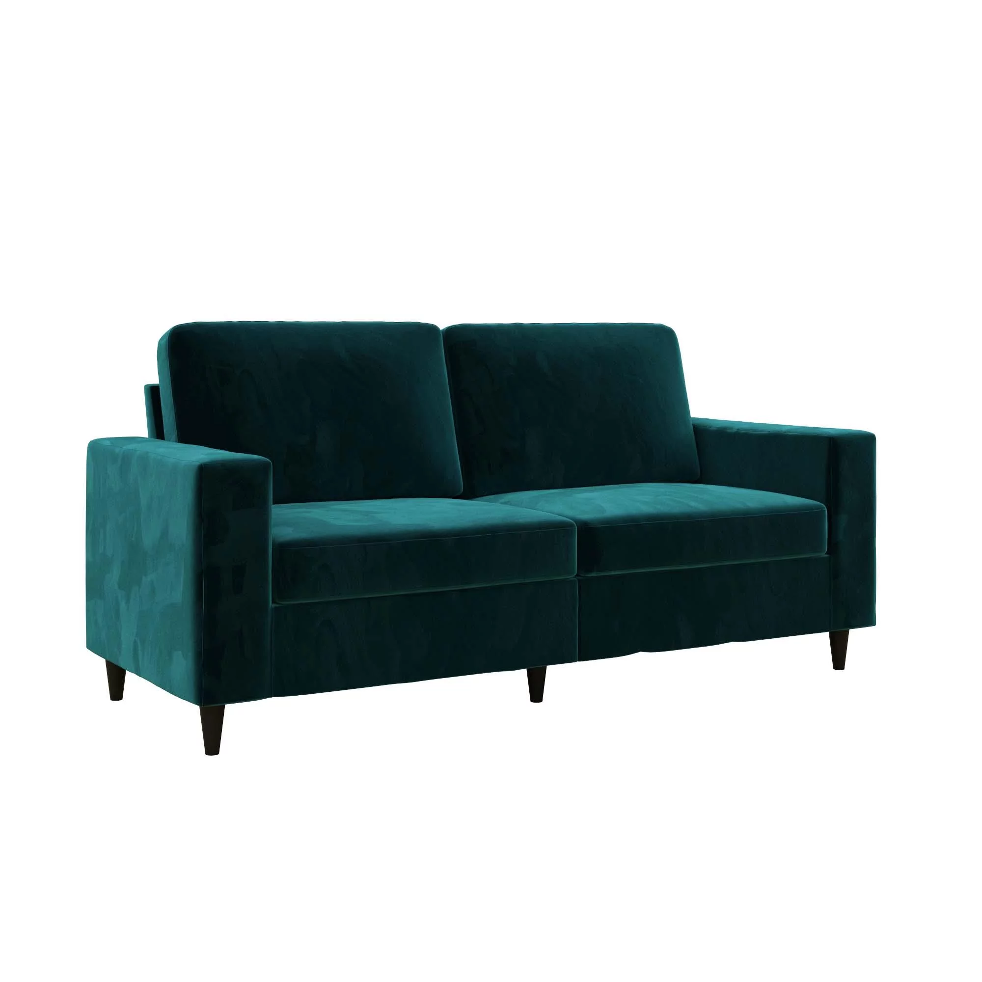 DHP Cooper 3 Seater Sofa, Green Velvet