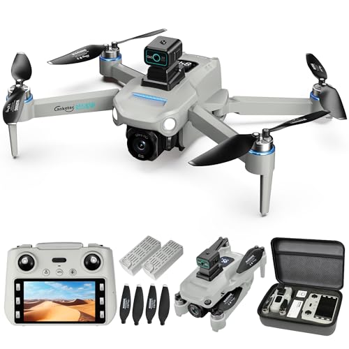 Drone with 4K UHD Camera for Adults,GPS RC Drone Brushless Motor,Upgraded Tablet Screen,Gimbal EIS, Smart FPV Foldable Quadcopter for Beginners, Auto Return, Follow Me, Waypoints, 60 Mins Flight Time,Gift, with Obstacle Avoidance