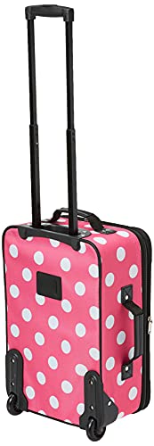 Rockland Fashion Softside Upright Luggage Set, Expandable, Kensington, Black and White, 2-Piece(14/19)