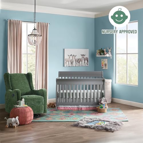 360° Swivel Glider Recliner, Soft Chenille Mid Century Modern Upholstered Ergonomic Rocker Comfy Wingback Accent with Curved Arm Sillas Reclining Chair Living Room Bedroom Lounge Reading Nursery Green