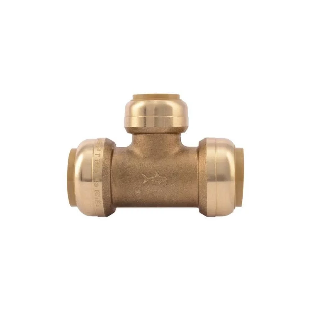SharkBite 1 in. Push x 1 in. Dia. Push Brass Reducing Tee
