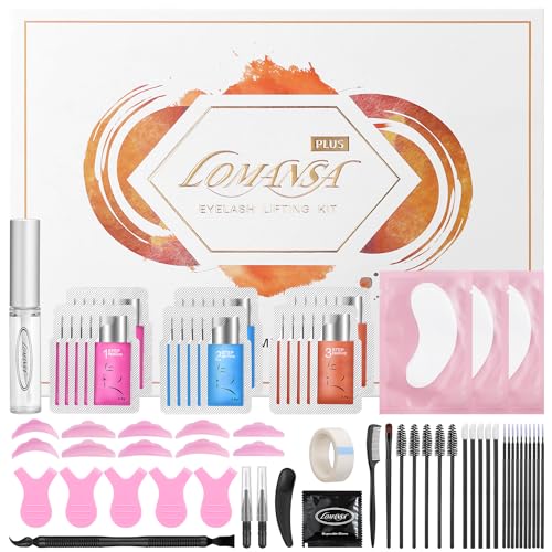 Lash Lift Eyelash Lift Kit with Strong Lash Perm Glue 5 Minutes Instant Lifting Perming Curling for Fuller Thicker Eyelashes Eyebrows with Full Tools