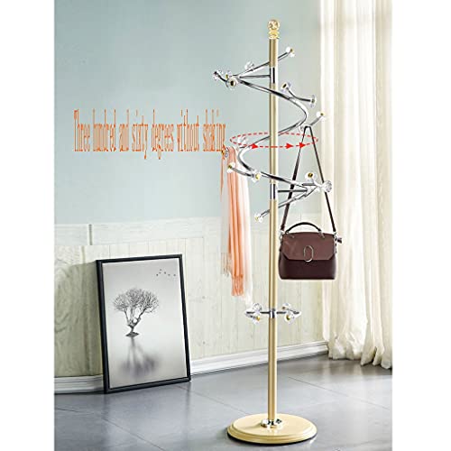 Home Furnishing Coat Rack Floor Hanger Hanger Floor Bedroom Stainless Steel Coat Rack Clothes Rack Household Single Coat Rack Hat Hanger (Color : White Double Ball 4.5cm)