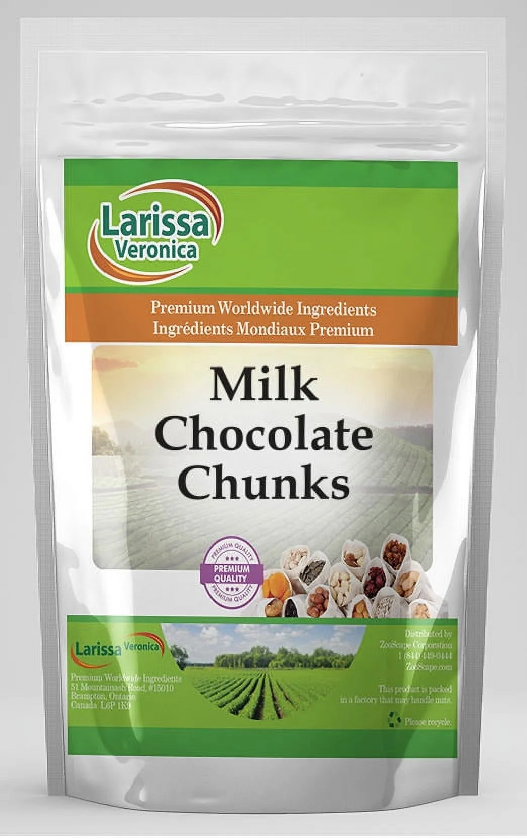 Larissa Veronica Milk Chocolate Chunks, (8 oz, 3-Pack, Zin: 526522)