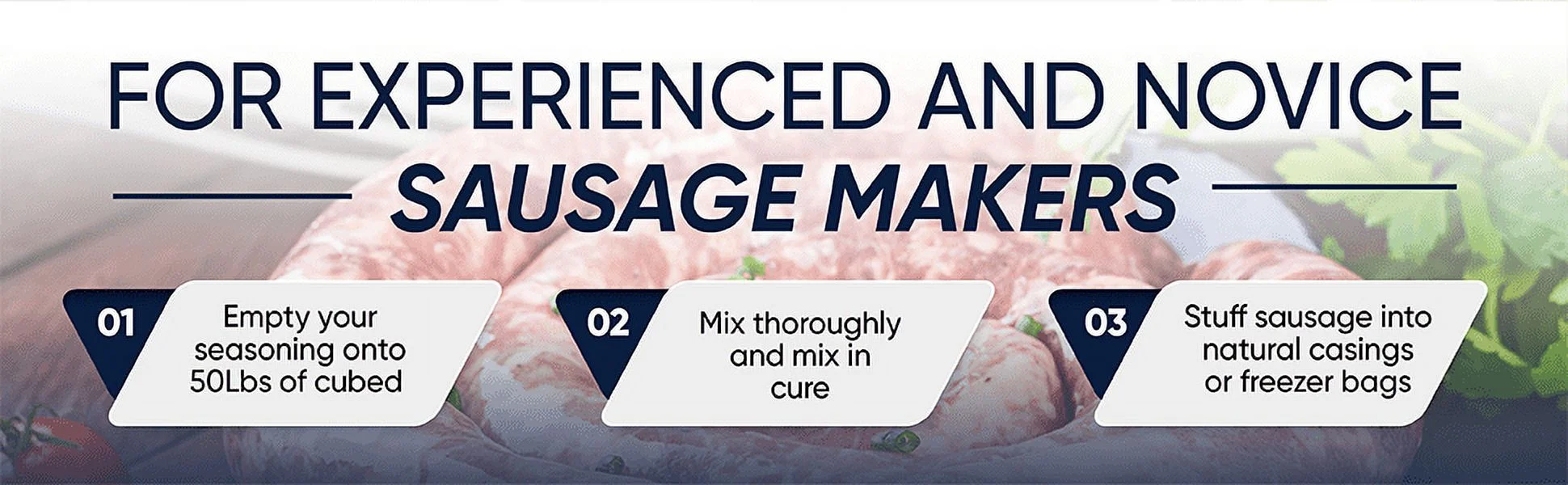 Dobesh Smoked Sausage Seasoning with Cure. 2Lbs Bag. Smoky Czech Flavor Sausage Seasoning Mix for Venison, Beef, Pork, Elk, Deer, Wild Game and Domestic Meat - Sausage Seasoning Kit