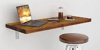 MCC Wall Mounted Floating Desk Folding Table for Small Spaces Kitchen Counter, Laundry Shelf, Computer Workbench for Wall, Fold Down Desk and Free Spirit Level Gift