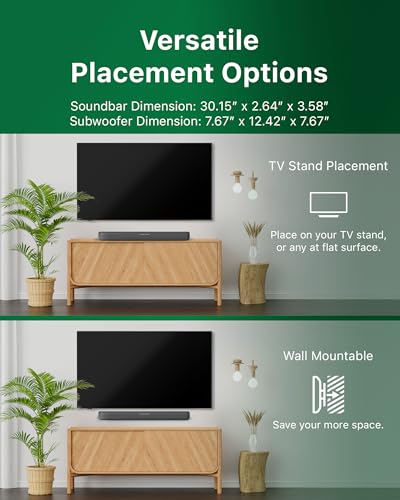 PHILIPS B5309 Soundbar 2.1 with Wireless Subwoofer and Immersive DTS Virtual:X Audio Technology - 240W Max Power, Deep Bass, Bluetooth 5.4, Four EQ Modes, HDMI ARC and USB connectivity - Dark Grey