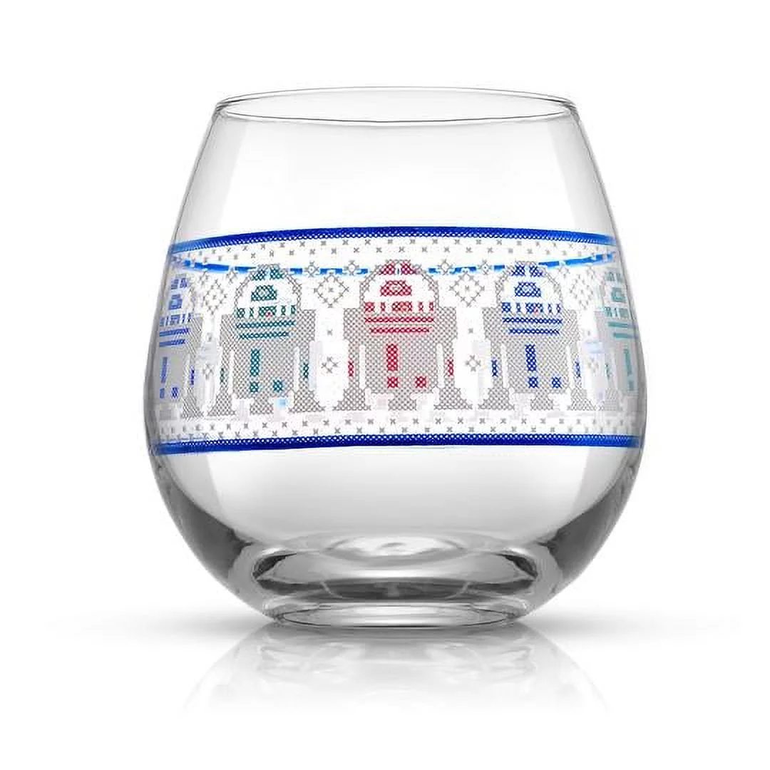 NEW Star Wars Ugly Sweater Collection Stemless Drinking Glass - 15 oz - Set of 4 Holiday Gift Drinking Stemless Drinking Glasses