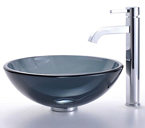 KRAUS Ramus Single Handle Vessel Sink Bathroom Faucet with Pop-Up Drain in Brushed Gold, KVF-1220BG