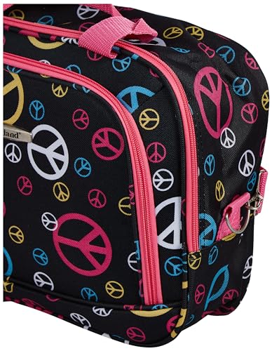 Rockland Fashion Softside Upright Luggage Set, Expandable, Kensington, Black and White, 2-Piece(14/19)