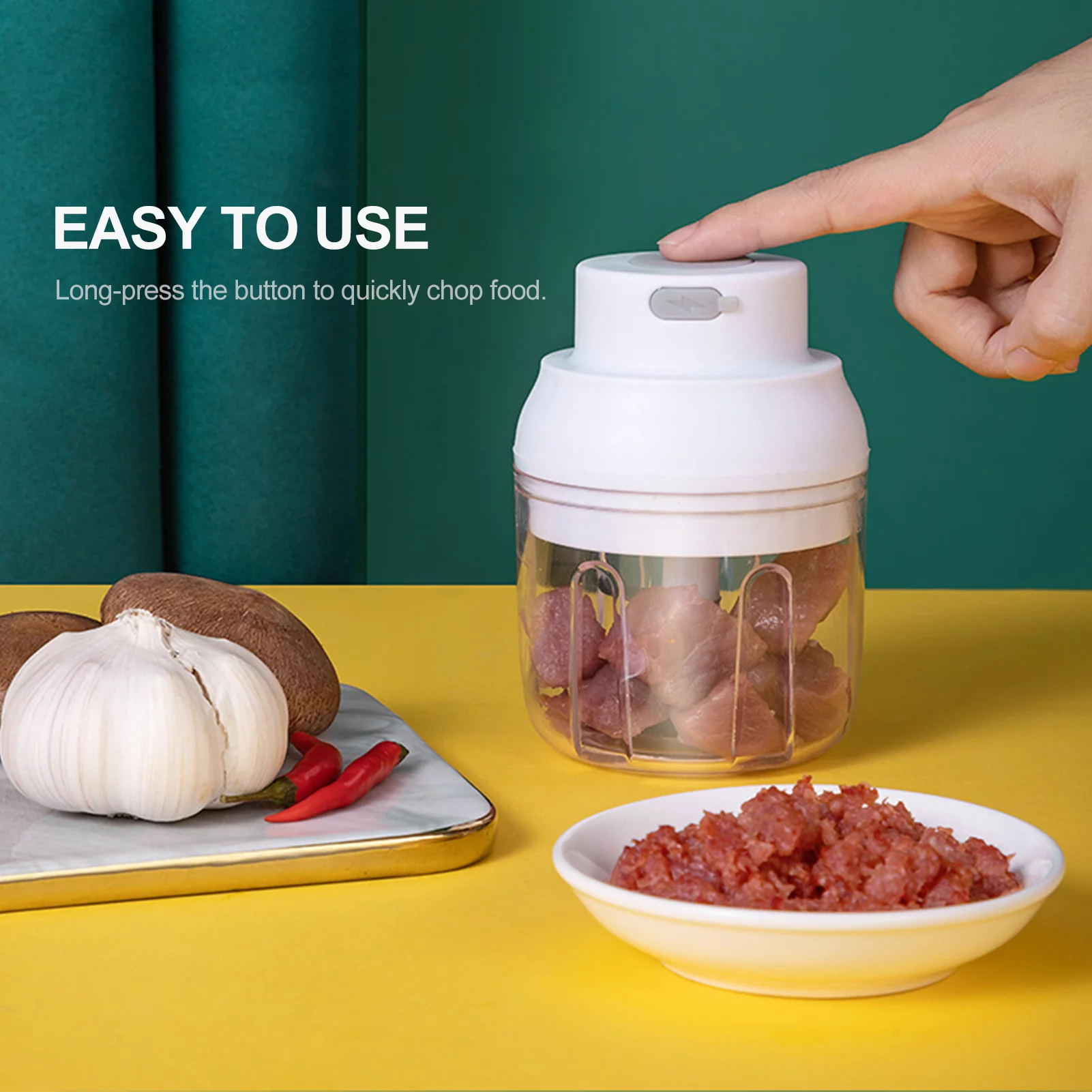 Nebublu Electric Chopper,Salad Boneless Meat Cutter Onions Salad Mincer Cutter USB Wireless Mincer Onions Salad Boneless mewmewcat IUPPA WYAN BUZHI USB Mincer U-SB Aiseely